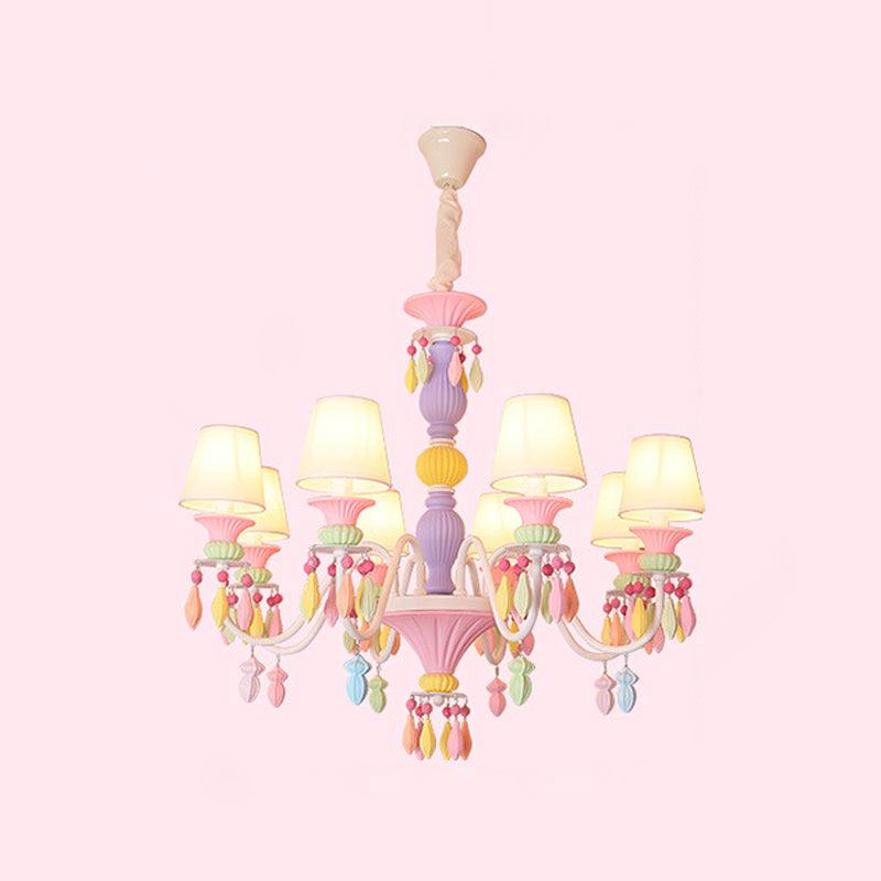 Multi -head kroonluchter licht macron kleurrijke hanglamp voor kinderkamer