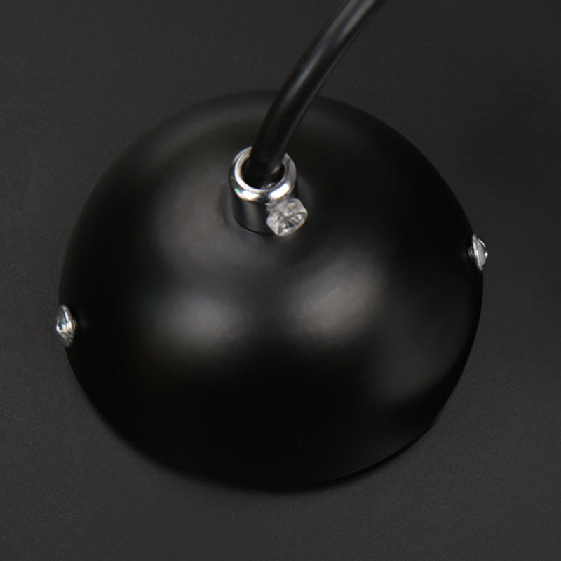 Contemporary Style Cylinder Shape Pendant Lights Metal Hanging Lamps in Black