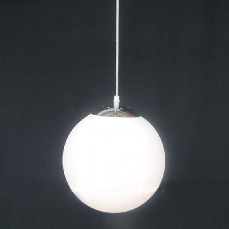 1 Light Round Hanging Ceiling Light Modern Style Glass Hanging Lamp Kit