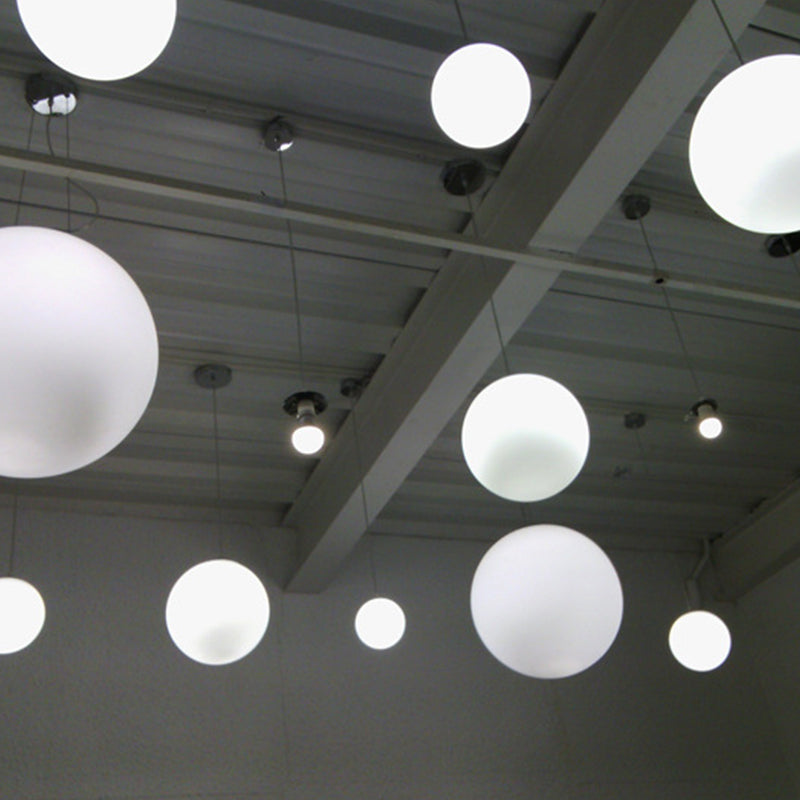 1 Light Round Hanging Ceiling Light Modern Style Glass Hanging Lamp Kit