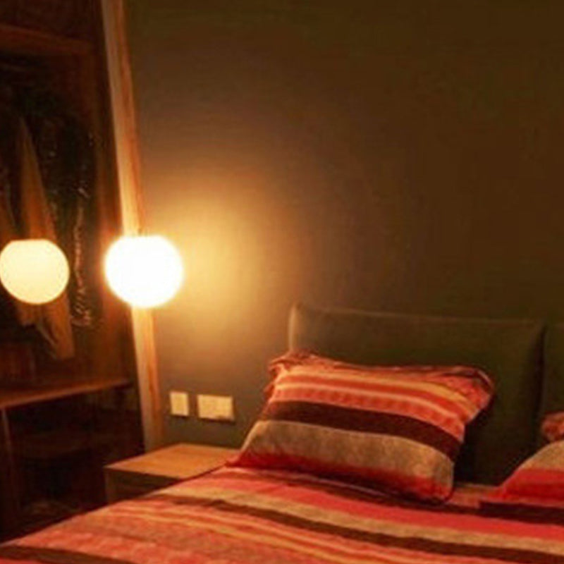 1 Light Round Hanging Ceiling Light Modern Style Glass Hanging Lamp Kit