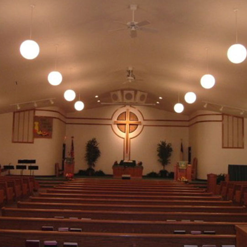 1 Light Round Hanging Ceiling Light Modern Style Glass Hanging Lamp Kit