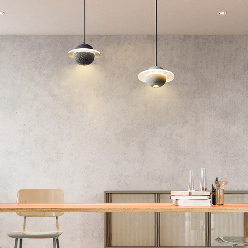 Modern Style Spherical Shape Pendant Lighting Cement Pendant Light for Bedroom