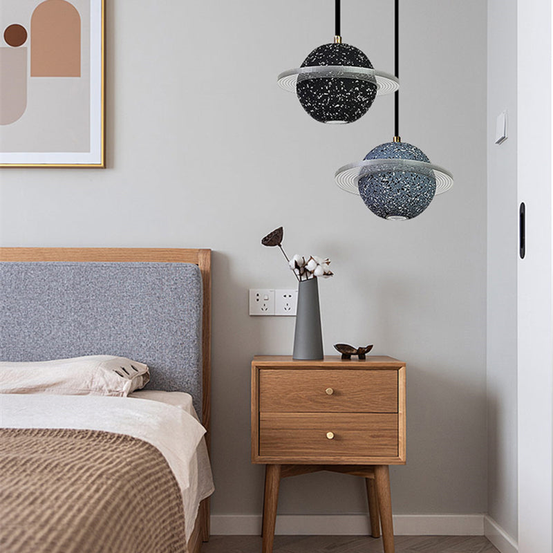 Modern Style Spherical Shape Pendant Lighting Cement Pendant Light for Bedroom