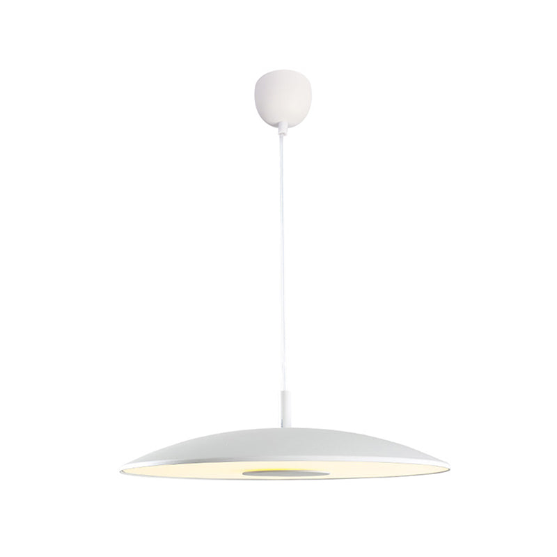 Forme rond en métal suspendu léger style moderne 1 lumière suspendue à la lumière montée sur la lumière