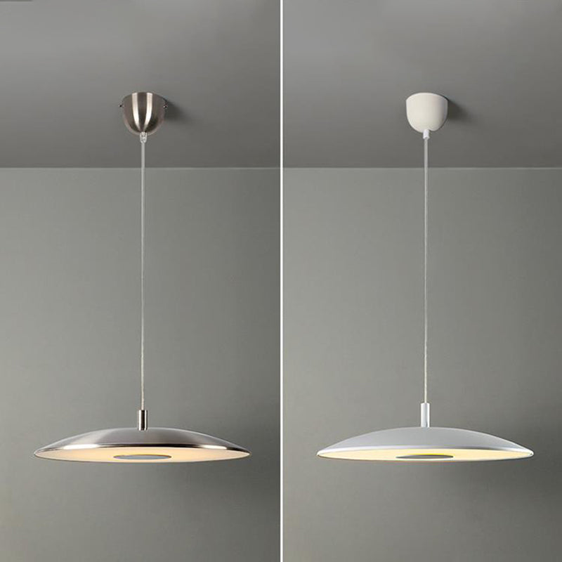 Forme rond en métal suspendu léger style moderne 1 lumière suspendue à la lumière montée sur la lumière