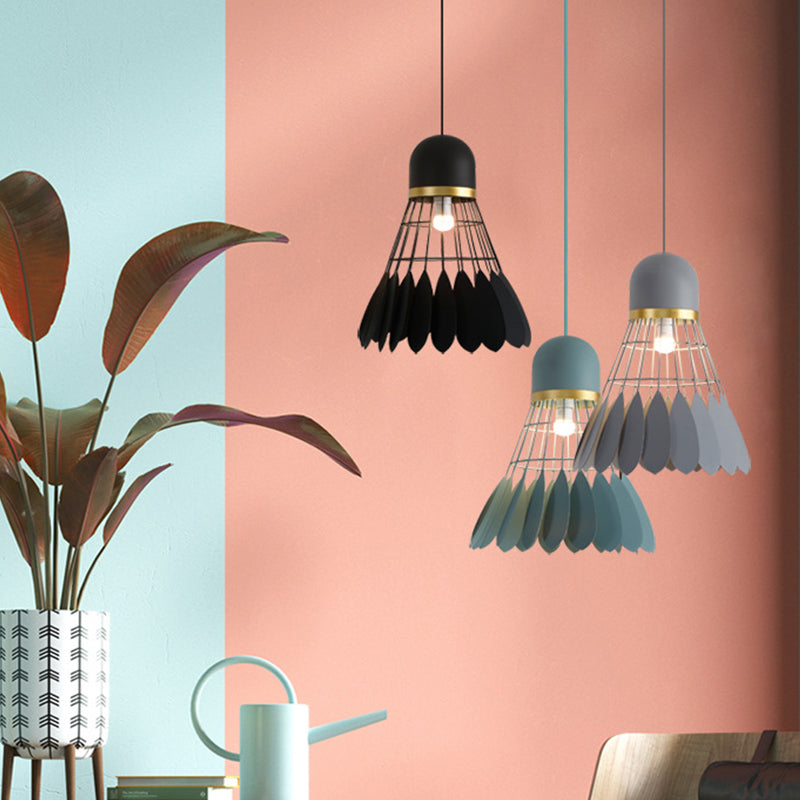 Badminton Form Metall Hanging Light Nordic Macarons 1 hängende Lichter montiert