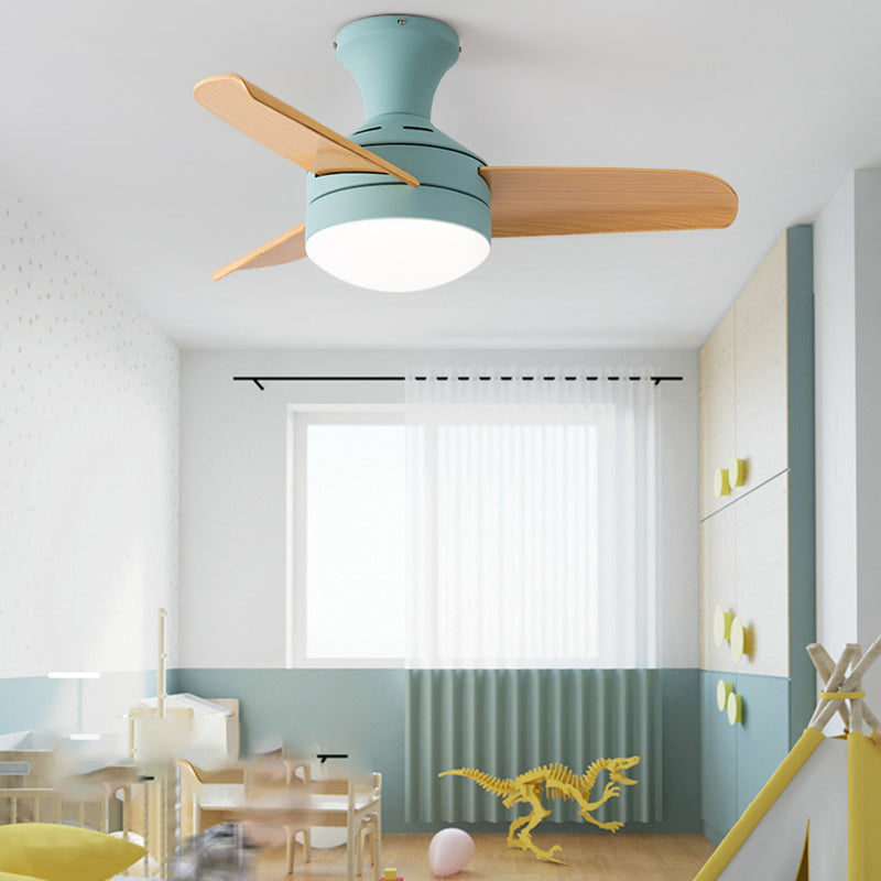 Lampada a ventola del soffitto in stile moderno in metallo a controproteggio a sfioramento della luce