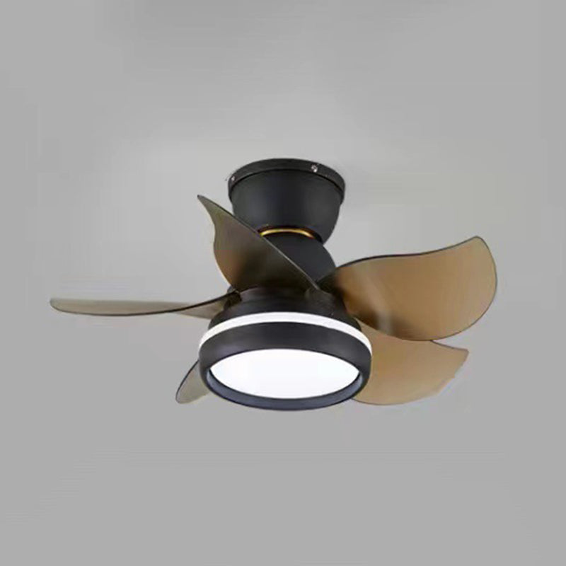 Ventola a soffitto leggero a led metallo moderno a sfioramento per bambini camera da letto