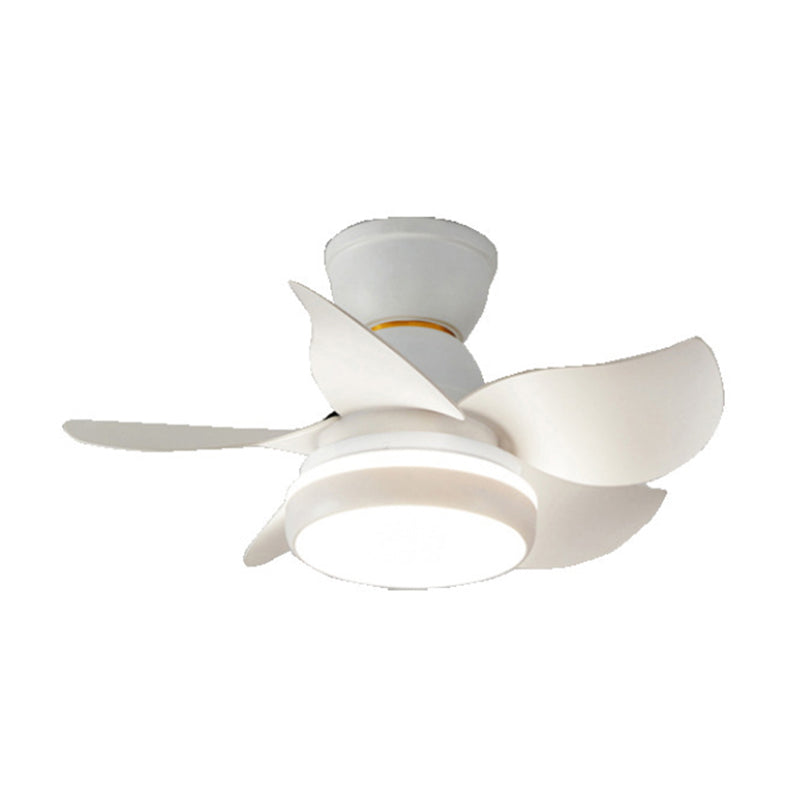 Ventola a soffitto leggero a led metallo moderno a sfioramento per bambini camera da letto