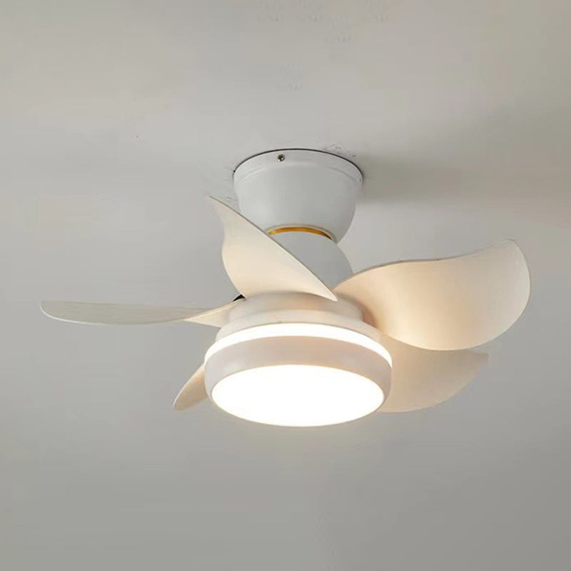 Ventola a soffitto leggero a led metallo moderno a sfioramento per bambini camera da letto