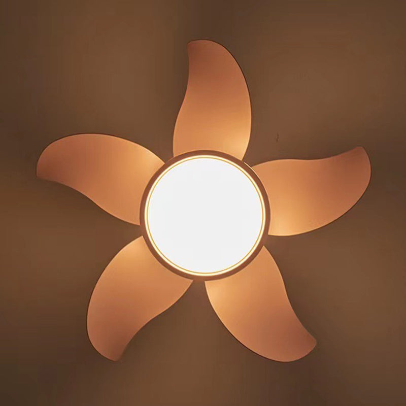 Ventola a soffitto leggero a led metallo moderno a sfioramento per bambini camera da letto