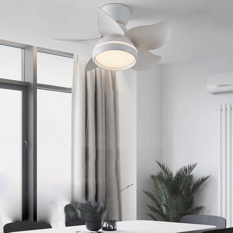 Ventola a soffitto leggero a led metallo moderno a sfioramento per bambini camera da letto