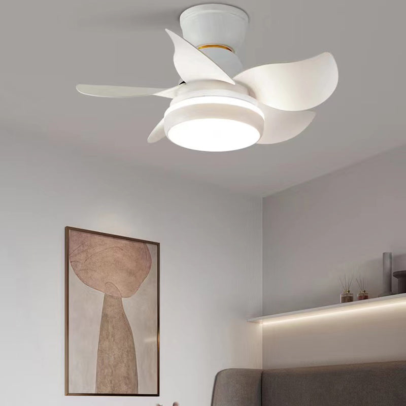 Ventola a soffitto leggero a led metallo moderno a sfioramento per bambini camera da letto