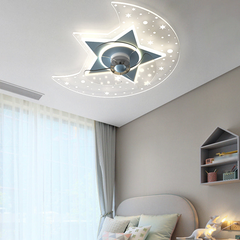Metal Forma unica ventilatori per bambini in stile per bambini Multi-Lights Aibello del ventilatore a soffitto