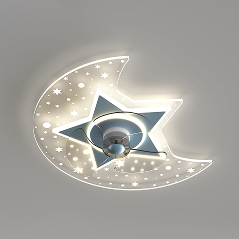 Metal Forma unica ventilatori per bambini in stile per bambini Multi-Lights Aibello del ventilatore a soffitto