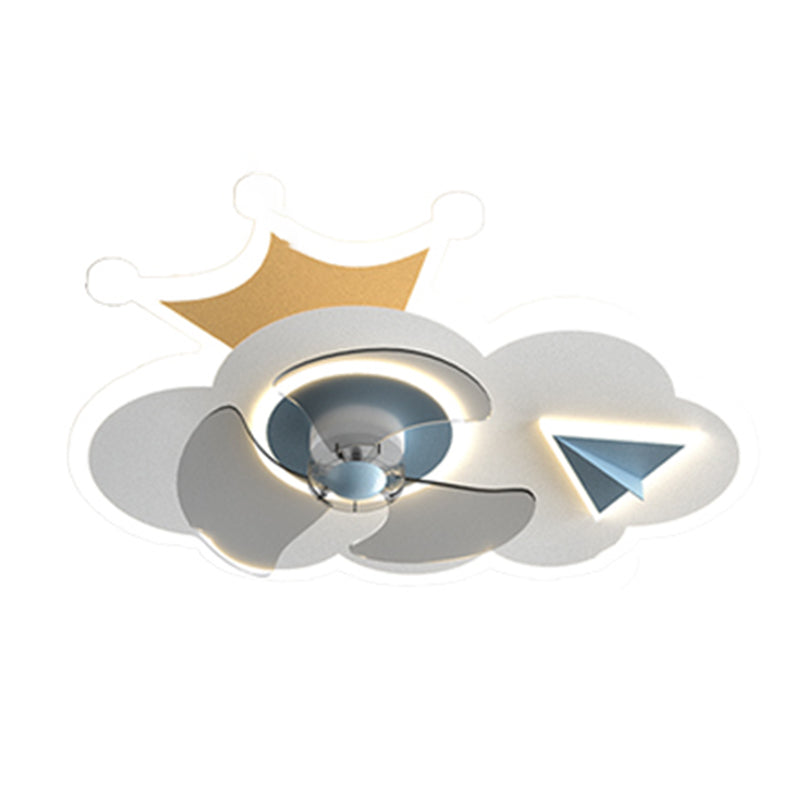 Metal Forma unica ventilatori per bambini in stile per bambini Multi-Lights Aibello del ventilatore a soffitto