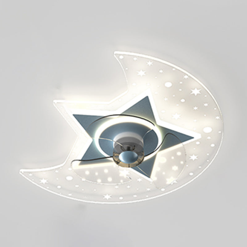 Metal Forma unica ventilatori per bambini in stile per bambini Multi-Lights Aibello del ventilatore a soffitto