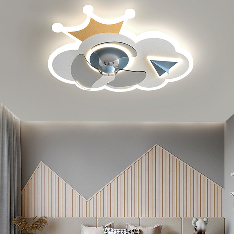Metal Forma unica ventilatori per bambini in stile per bambini Multi-Lights Aibello del ventilatore a soffitto