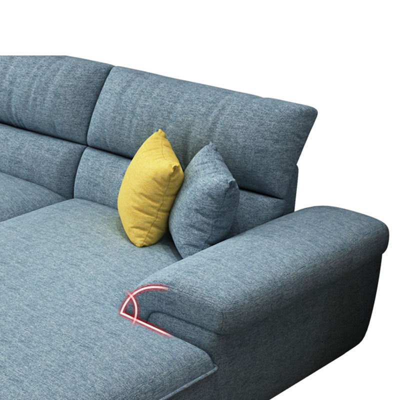 37.40"High Pillow Top Arm Sectionals,Casual High Back Sectionals with 4 Pillows