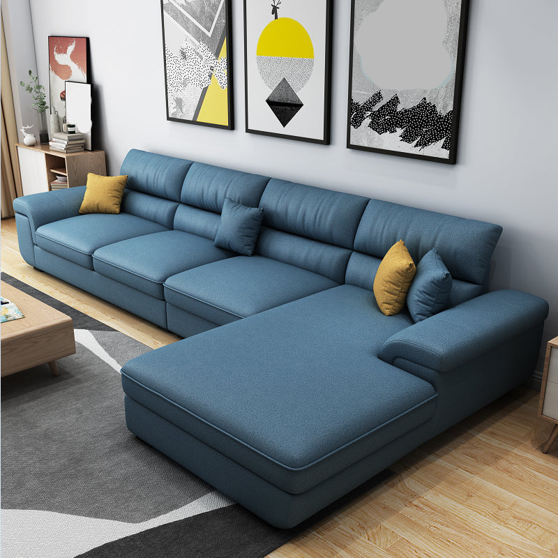 37.40"High Pillow Top Arm Sectionals,Casual High Back Sectionals with 4 Pillows