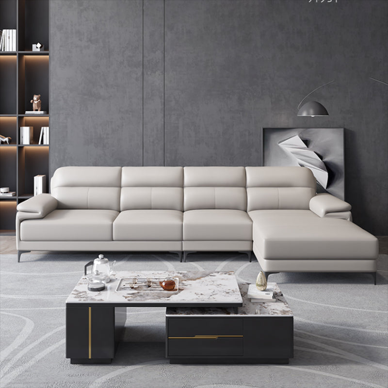 Contemporary Pillowed Back Cushions Sofa/Sectional with Pillow Top Arm