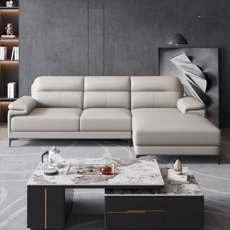 Contemporary Pillowed Back Cushions Sofa/Sectional with Pillow Top Arm