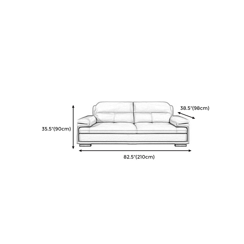 Contemporary Pillowed Back Cushions Sofa/Sectional with Pillow Top Arm