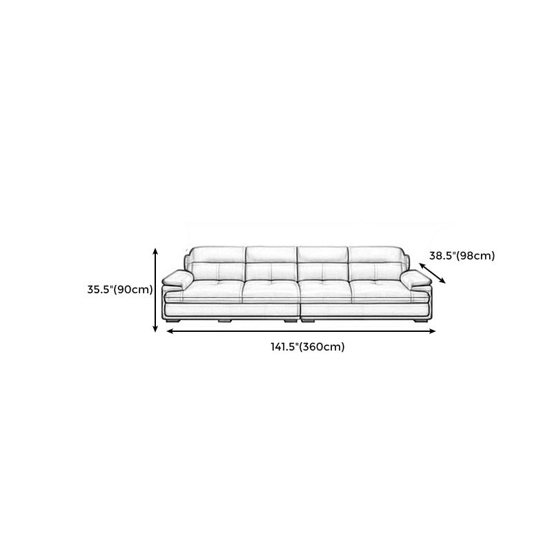 Contemporary Pillowed Back Cushions Sofa/Sectional with Pillow Top Arm