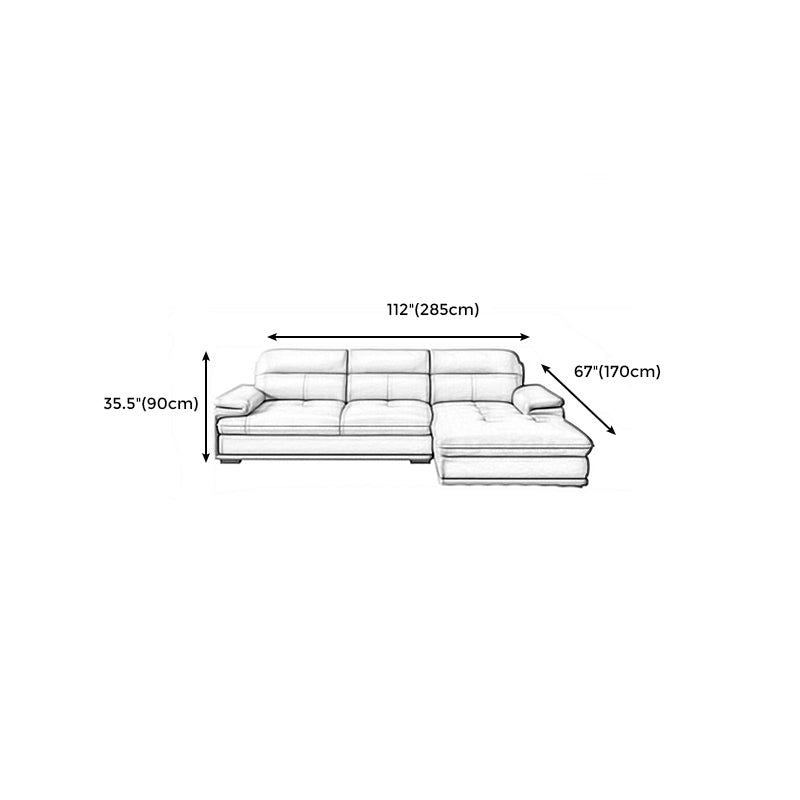 Contemporary Pillowed Back Cushions Sofa/Sectional with Pillow Top Arm
