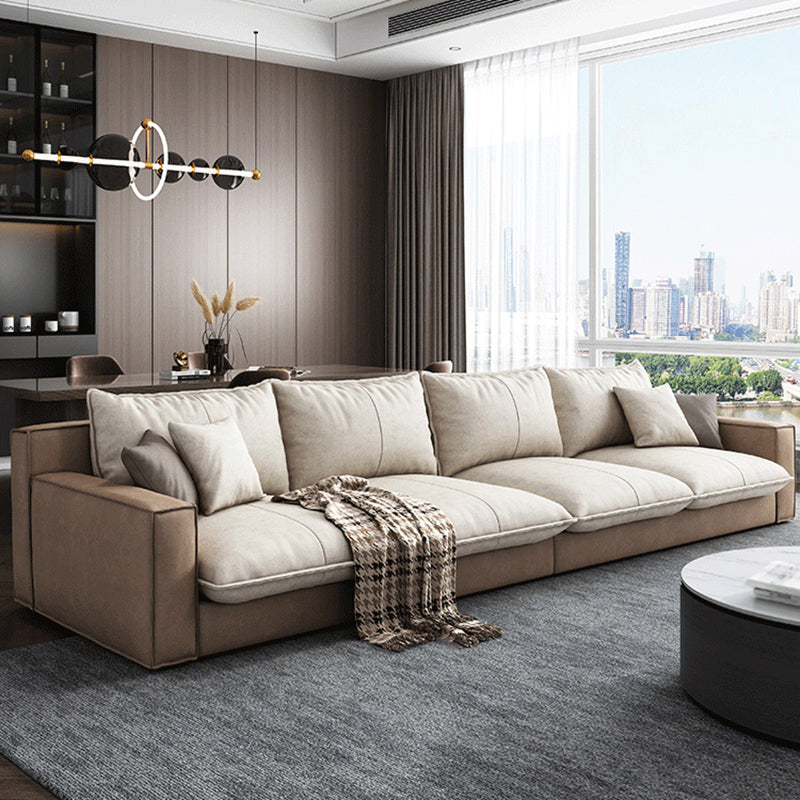 Assembled Living Room Square Arm Modular Contemporary Sofa & Chaise