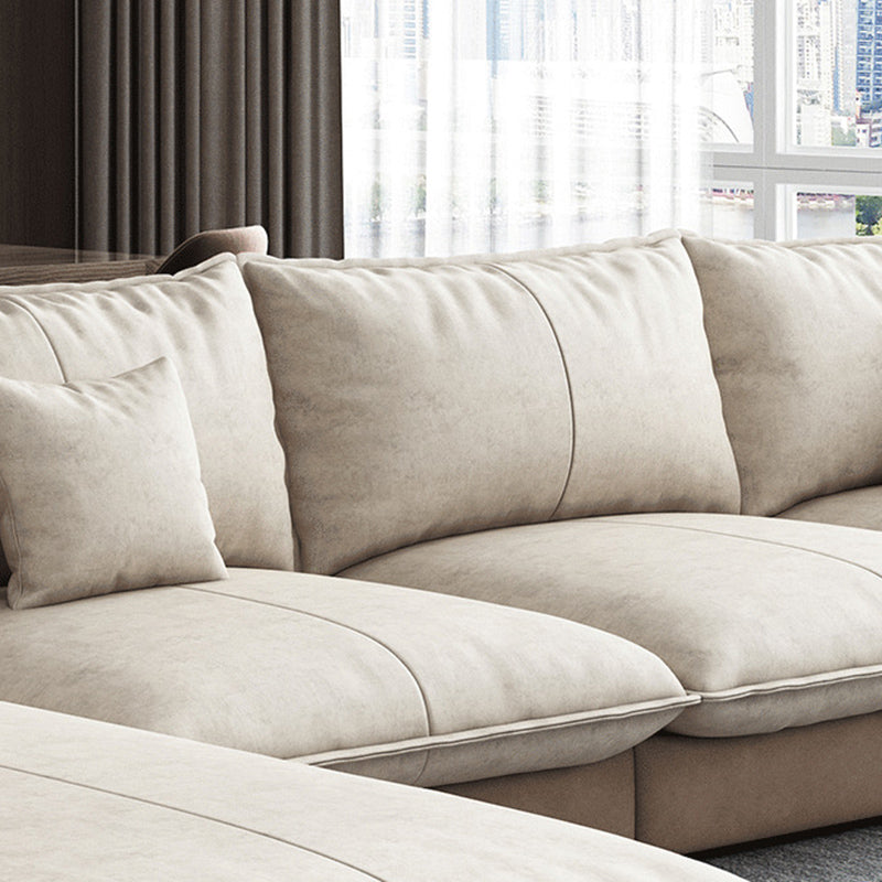 Assembled Living Room Square Arm Modular Contemporary Sofa & Chaise