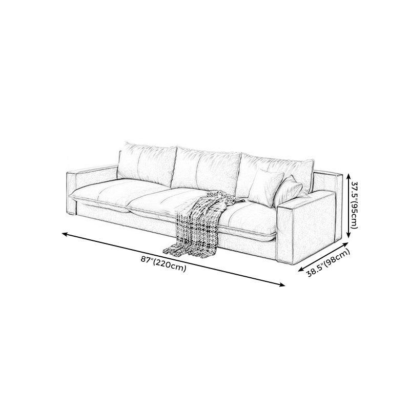 Assembled Living Room Square Arm Modular Contemporary Sofa & Chaise