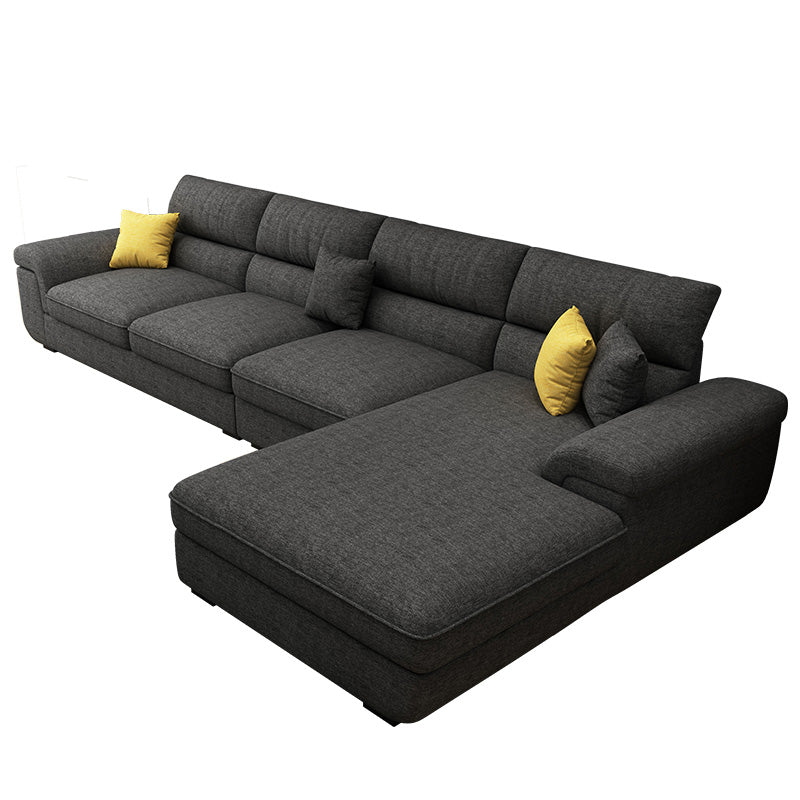 Modern Reversible Chaise Sofa with Flared Arm for Living Room 37.4"