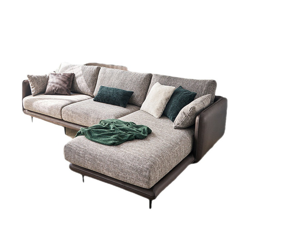 Modern Tuxedo Arm Removable Cushions Sofa with Pillows 35.43" for Living Room