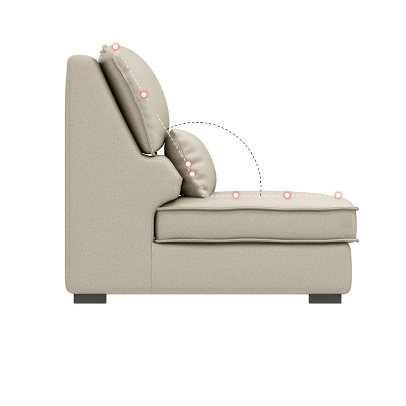 Mobili di divano assemblati inolce in pelle e panca in tessuto