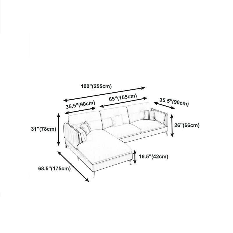 Beige Contemporary Faux Leather Sofa with Recessed Arm 30.7"