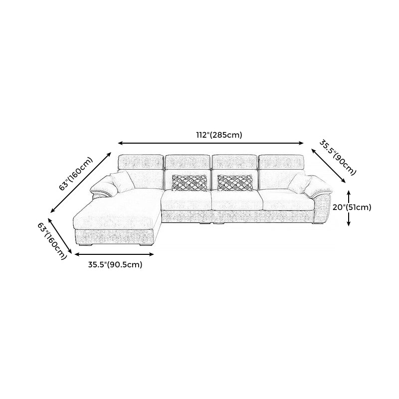 Pillow Top Arm Modular Settee Furniture Loose Back Modern Bench Seating