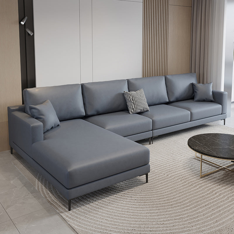 124.02"D x 62.99"W x 35.43"H Fabric Cushions Square Arm Sofa