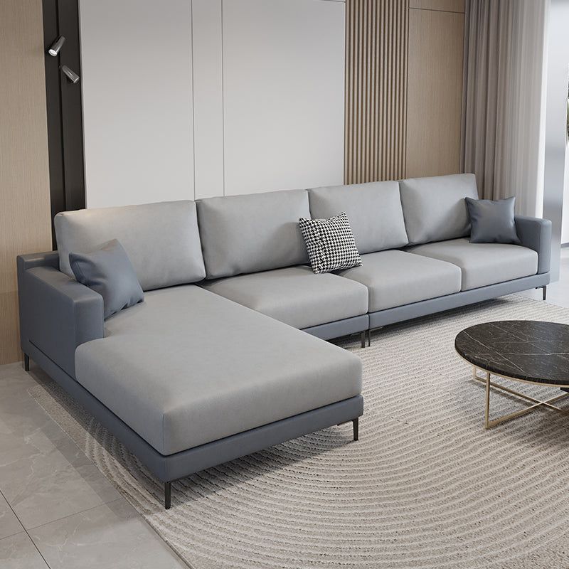 124.02"D x 62.99"W x 35.43"H Fabric Cushions Square Arm Sofa