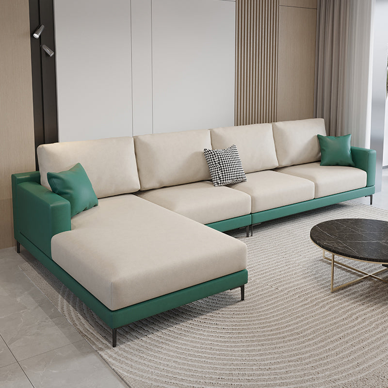 124.02"D x 62.99"W x 35.43"H Fabric Cushions Square Arm Sofa