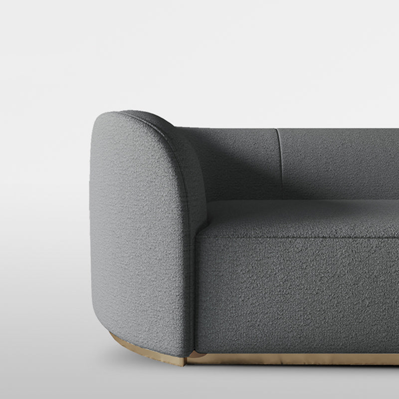 Ultra-Modern Polyester Blend Tight Back Sofa 27.56"High Tuxedo Arm Sofa