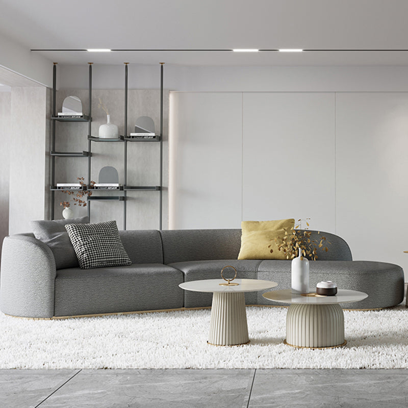 Ultra-Modern Polyester Blend Tight Back Sofa 27.56"High Tuxedo Arm Sofa