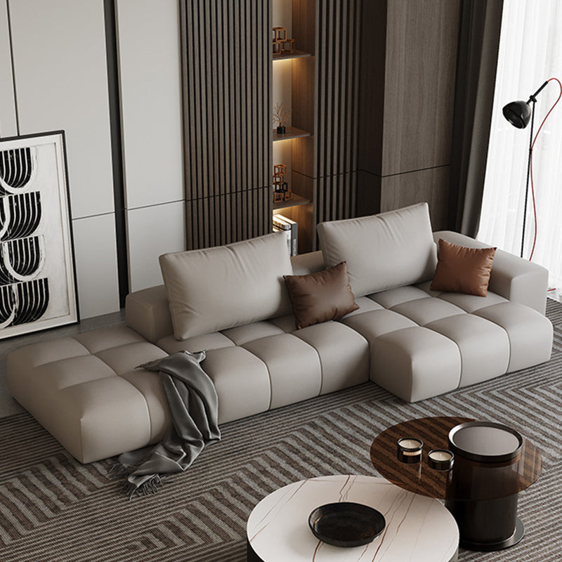 American Traditional Faux Leather Cushions Sofa 37.4"High Square Arm Sofa,White