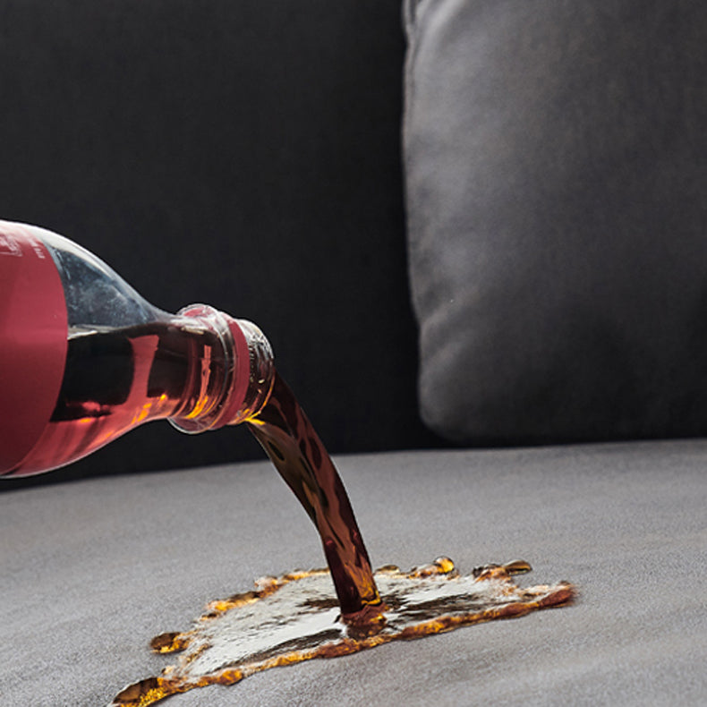 Contemporary Grey Upholstery Sofa with Flared Arm and Faux Leather