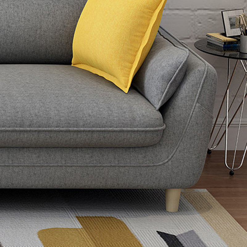 Slipcovered Fabric Sofa and Chaise 3/4-seater Pillow Top Arm Settee Furniture