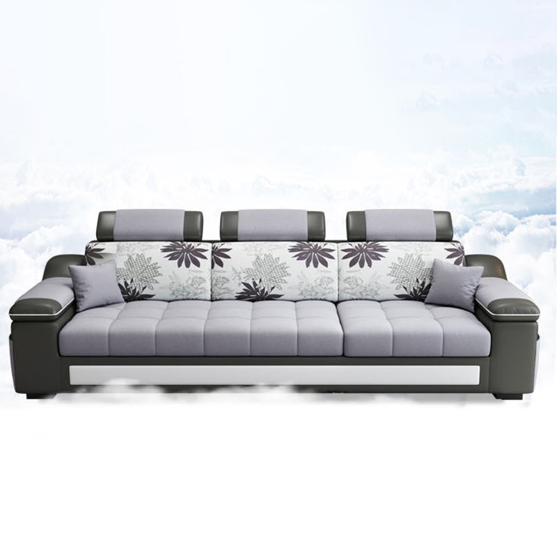 Pillow Top Arm Modular Settee Furniture 3-seater Sofa and Chaise with Pillows