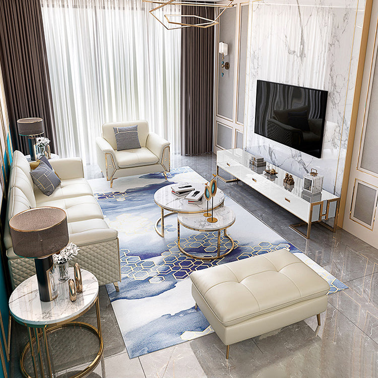 Contemporary Biscuit Back Sofa with Flared Arm for Apartment 36.61"