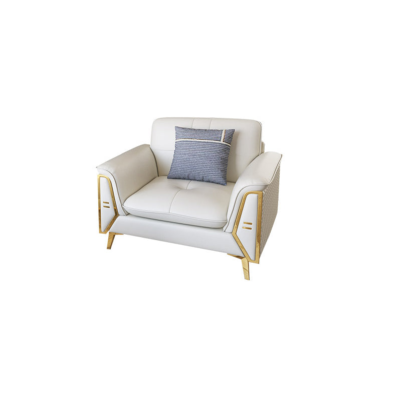 Contemporary Biscuit Back Sofa with Flared Arm for Apartment 36.61"