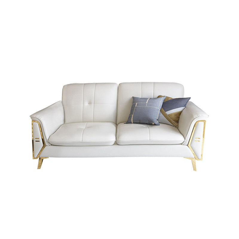 Contemporary Biscuit Back Sofa with Flared Arm for Apartment 36.61"